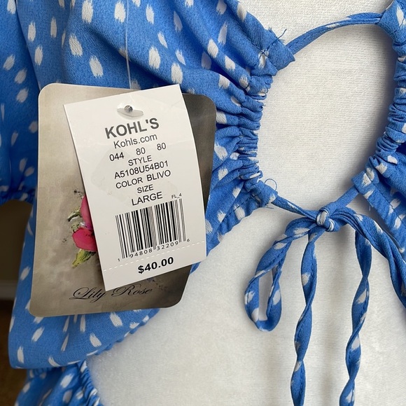 NWT. Juniors’ Lily Rose Short Sleeve Back Cutout Skater Dress Large - Picture 5 of 6